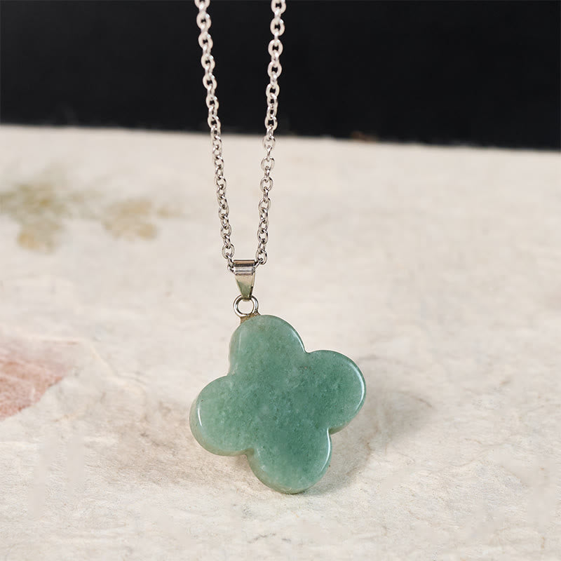 Nimara Ritual Various Crystal Green Aventurine Black Obsidian Tiger Eye Plum Blossom Luck Necklace Pendant