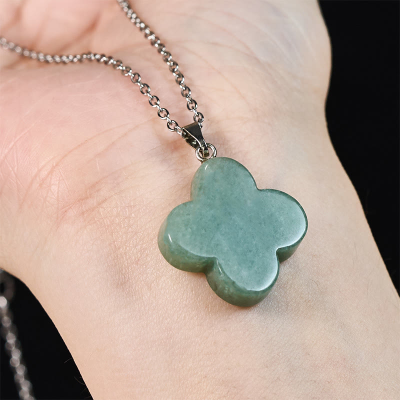 Nimara Ritual Various Crystal Green Aventurine Black Obsidian Tiger Eye Plum Blossom Luck Necklace Pendant