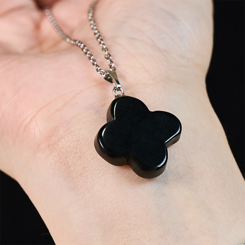 Nimara Ritual Various Crystal Green Aventurine Black Obsidian Tiger Eye Plum Blossom Luck Necklace Pendant