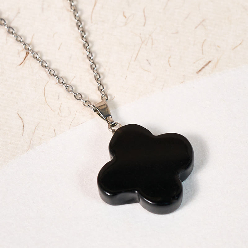 Nimara Ritual Various Crystal Green Aventurine Black Obsidian Tiger Eye Plum Blossom Luck Necklace Pendant