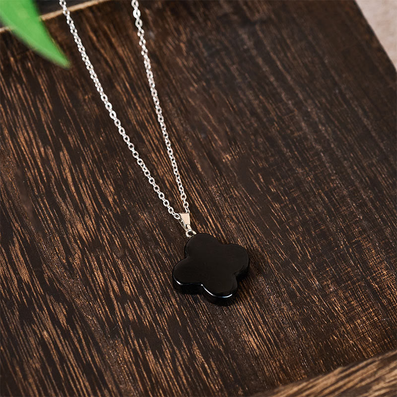 Nimara Ritual Various Crystal Green Aventurine Black Obsidian Tiger Eye Plum Blossom Luck Necklace Pendant