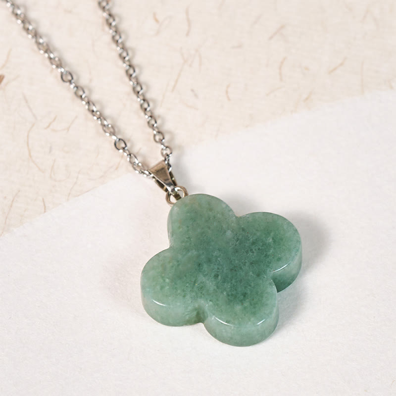 Nimara Ritual Various Crystal Green Aventurine Black Obsidian Tiger Eye Plum Blossom Luck Necklace Pendant