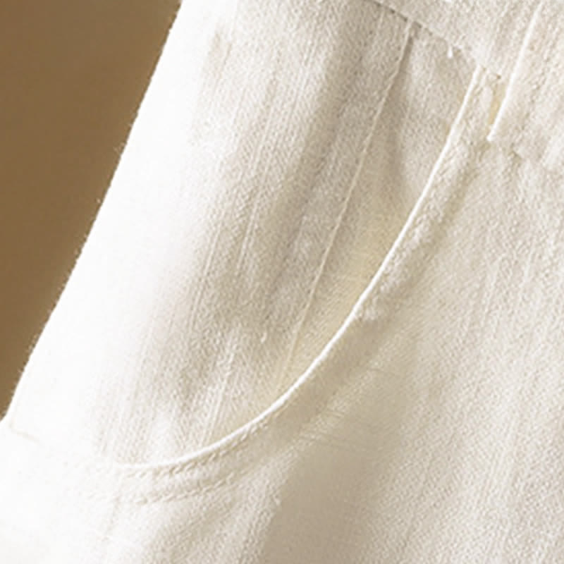 Nimara Ritual Summer Minimalist Button-Up Solid Women's Harem Pants With Pockets