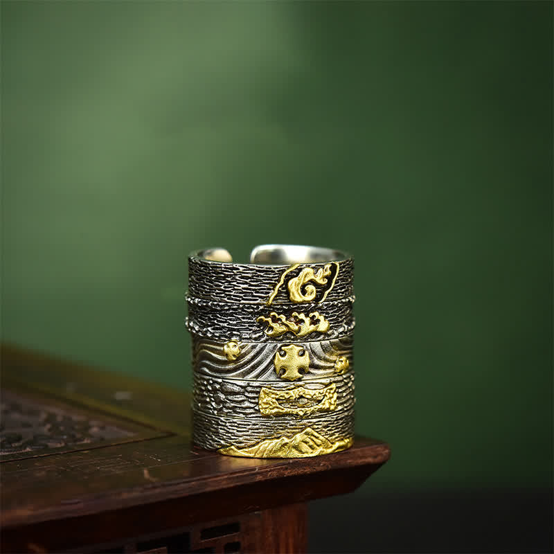 Nimara Ritual Mount Everest Garuda Copper Wisdom Ring