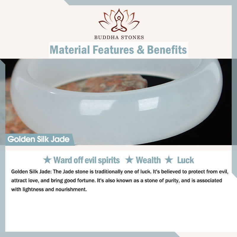 Luck and Wealth Natural Golden Silk Jade Ring