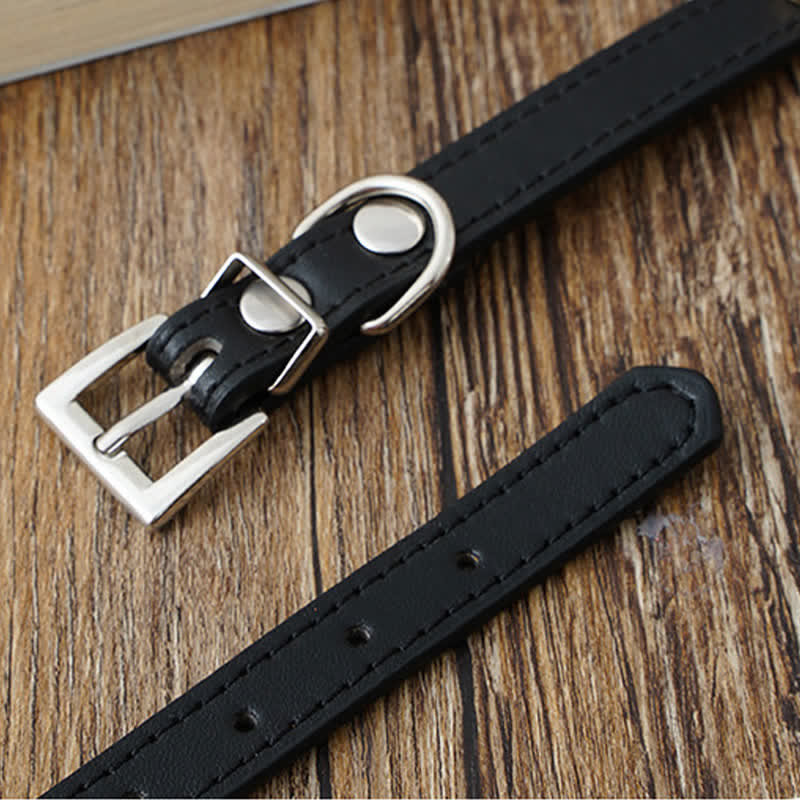 Nimara Ritual Tiger Eye Leather Courage Adjustable Cats Dogs Pet Collar