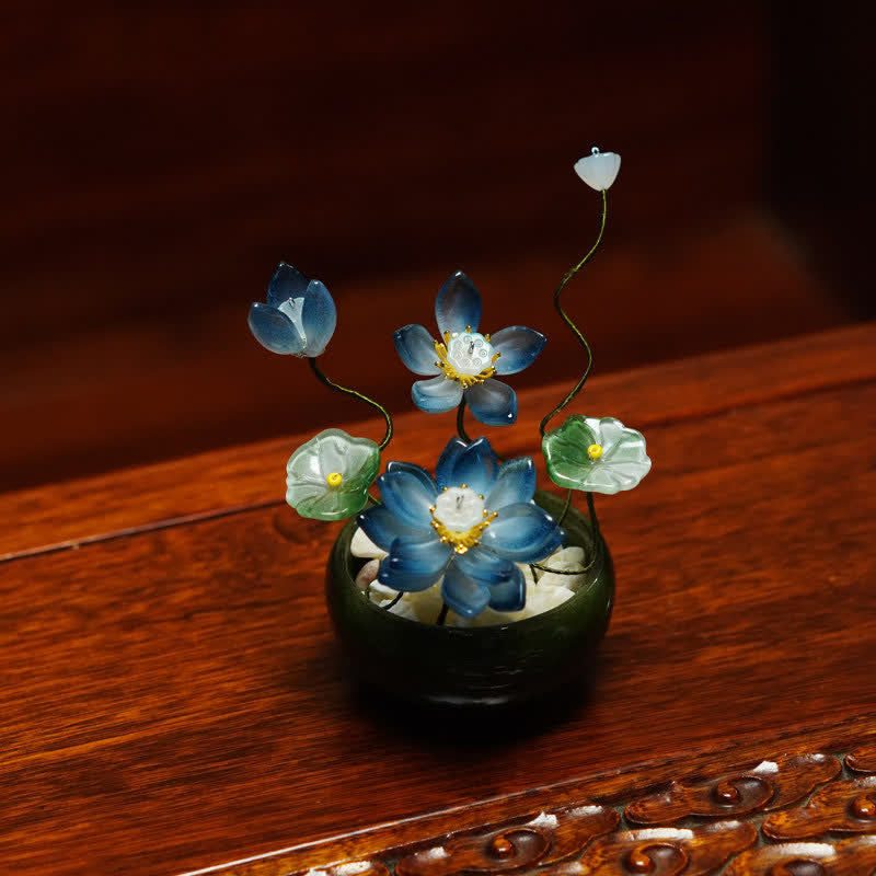 Nimara Ritual Lotus Liuli Flowerpot Handmade Mindful Living Decor