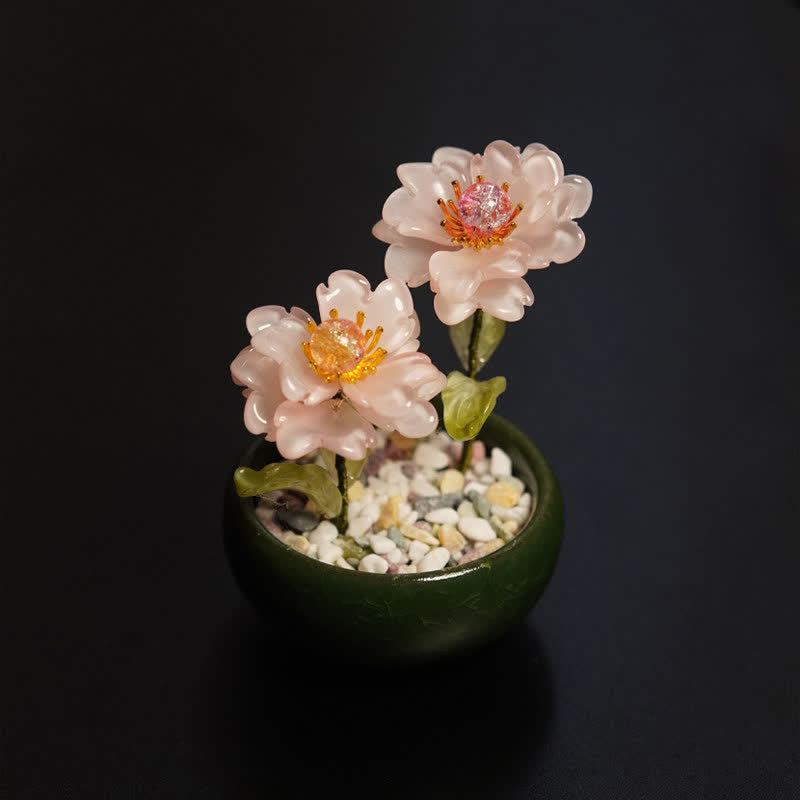 Nimara Ritual Peony Lotus Liuli Flowerpot Handmade Mindful Living Decor