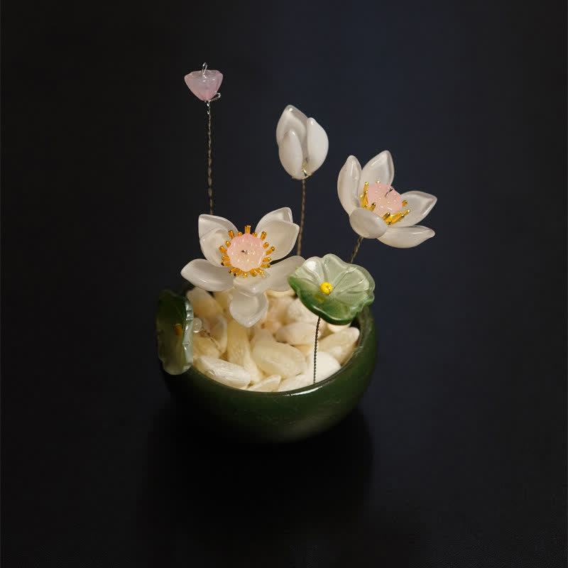 Nimara Ritual Peony Lotus Liuli Flowerpot Handmade Mindful Living Decor