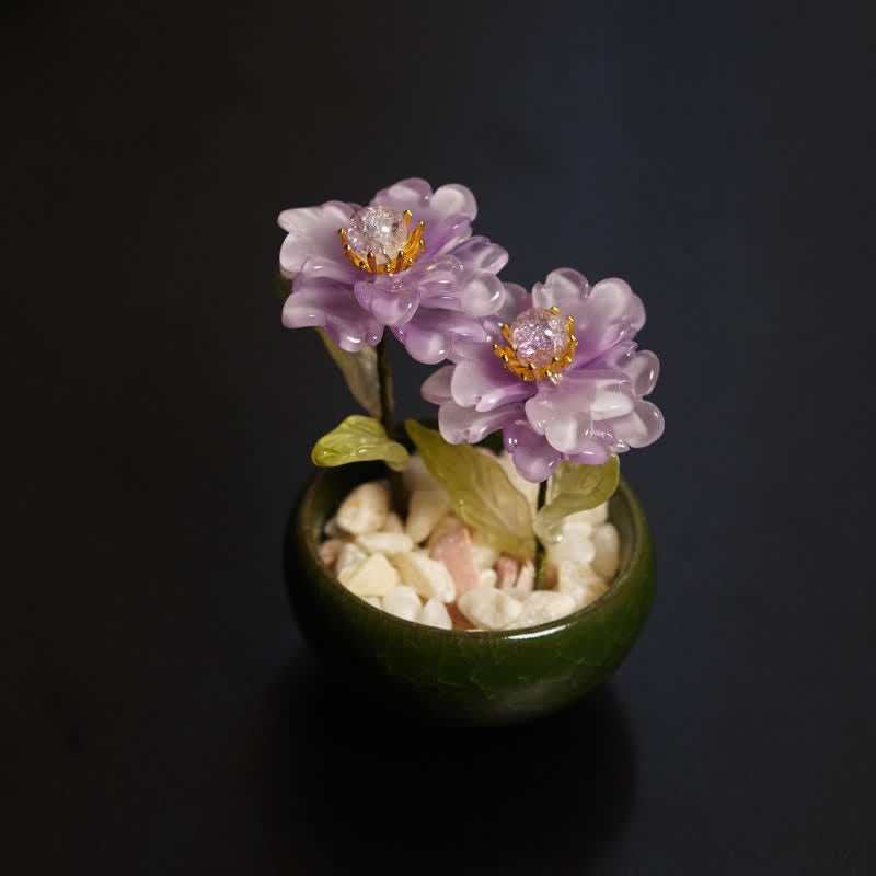 Nimara Ritual Peony Lotus Liuli Flowerpot Handmade Mindful Living Decor
