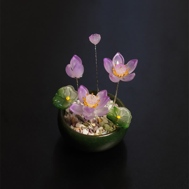 Nimara Ritual Peony Lotus Liuli Flowerpot Handmade Mindful Living Decor