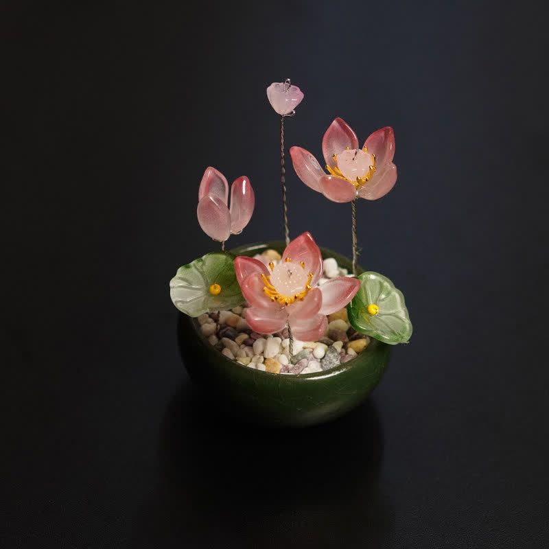 Nimara Ritual Peony Lotus Liuli Flowerpot Handmade Mindful Living Decor