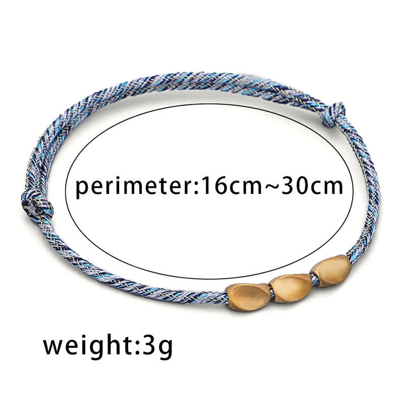 Nimara Ritual Multiple Colors String Golden Copper Beads Balance Bracelet