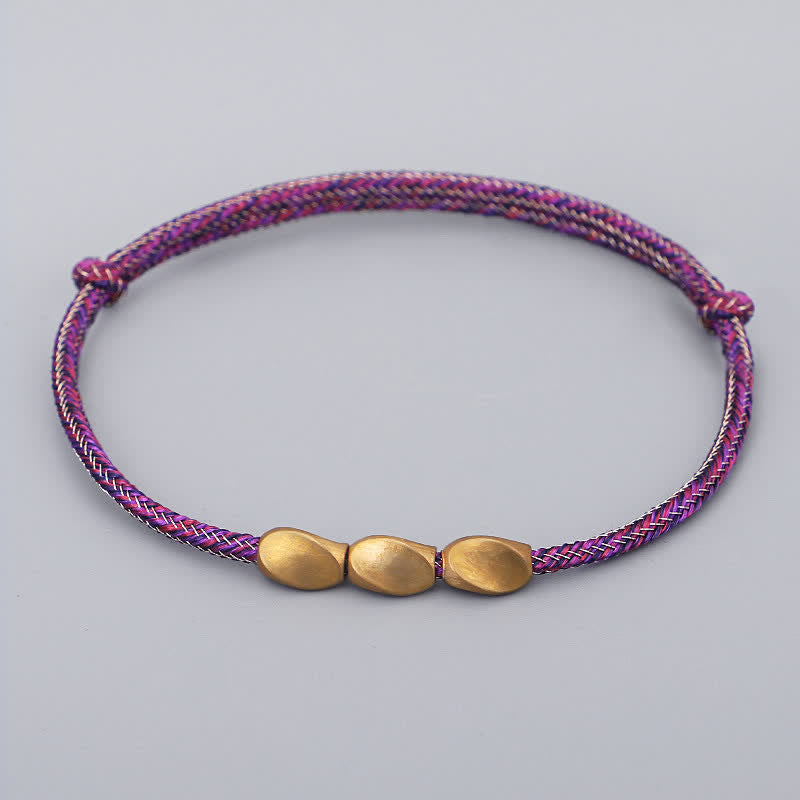 Nimara Ritual Multiple Colors String Golden Copper Beads Balance Bracelet