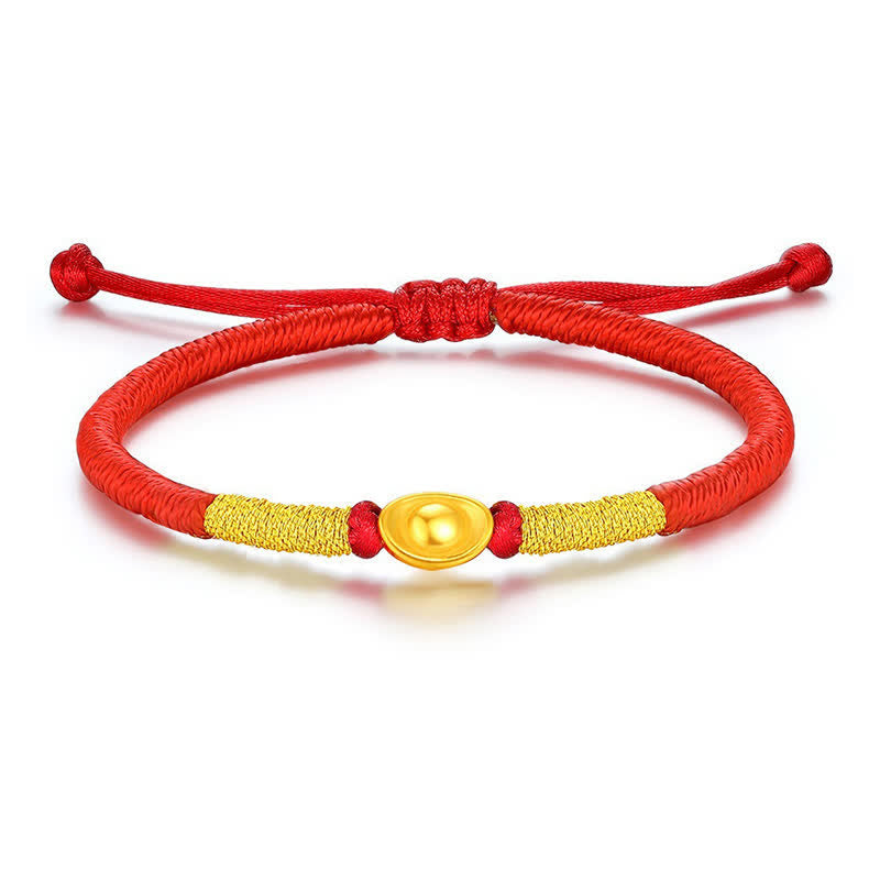 Nimara Ritual Yuanbao Red String Braided Luck Bracelet