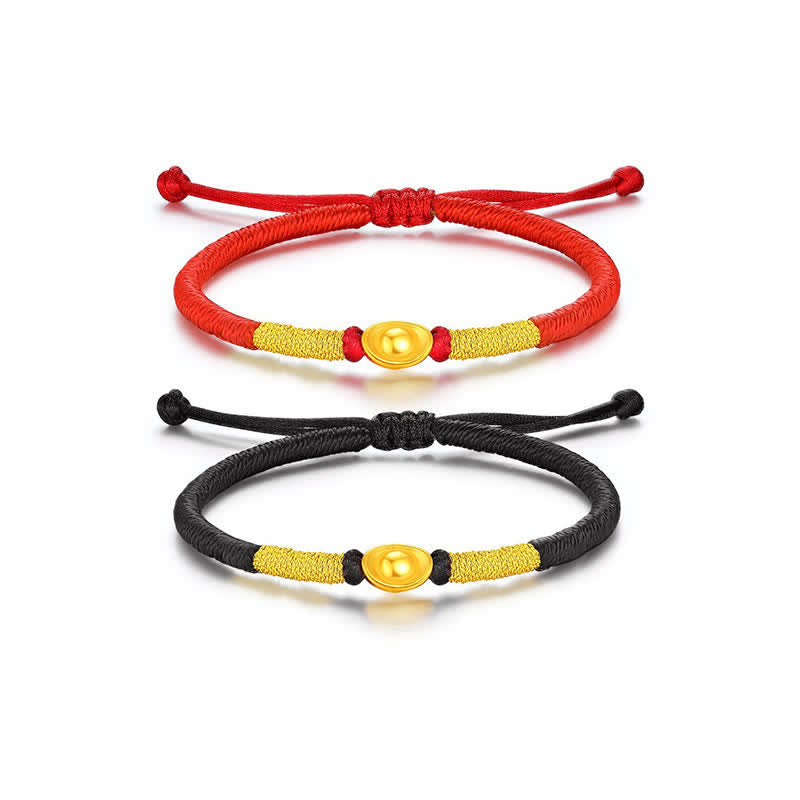 Nimara Ritual Yuanbao Red String Braided Luck Bracelet