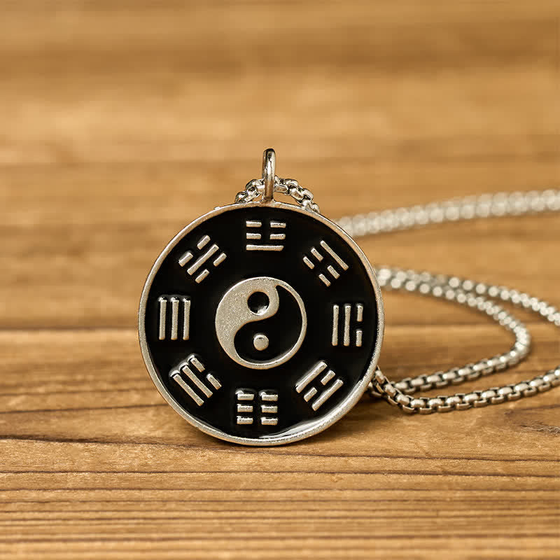 Nimara Ritual Yin Yang Bagua Titanium Steel Balance Necklace Pendant