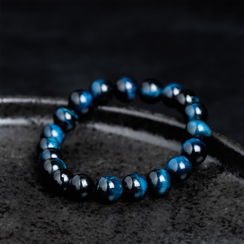 Nimara Ritual Natural Blue Tiger's Eye Bead Protection Bracelet