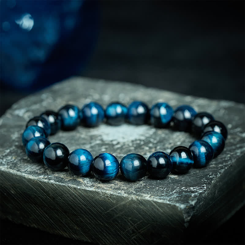 Nimara Ritual Natural Blue Tiger's Eye Bead Protection Bracelet