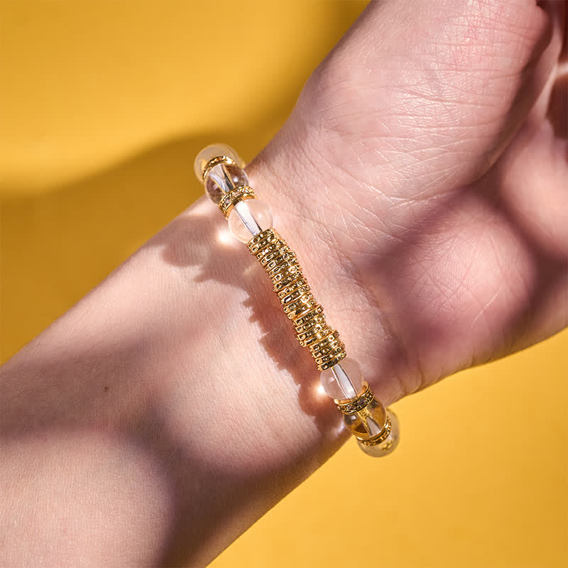 Nimara Ritual Natural Clear Quartz Citrine Money For The Journey Protection Bracelet