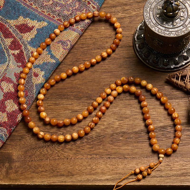 Nimara Ritual 108 Beads Resin-Rich Pine Wood Calm Energy Mala
