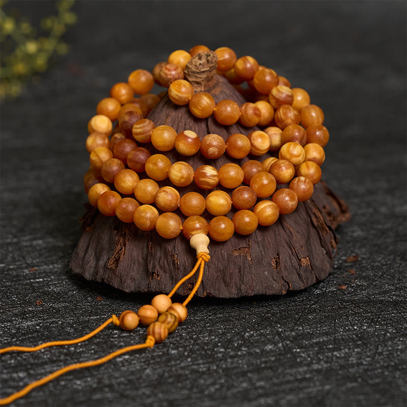 Nimara Ritual 108 Beads Resin-Rich Pine Wood Calm Energy Mala