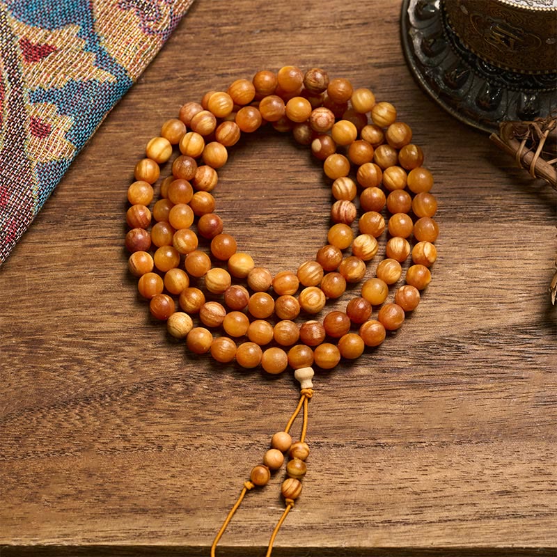 Nimara Ritual 108 Beads Resin-Rich Pine Wood Calm Energy Mala