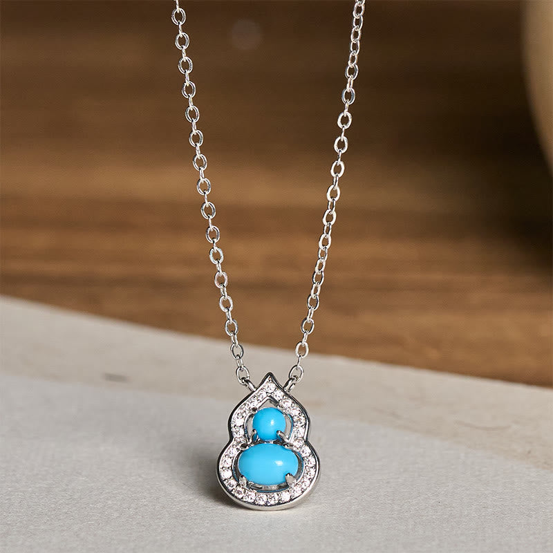Nimara Ritual Natural Turquoise Gourd Wisdom Necklace