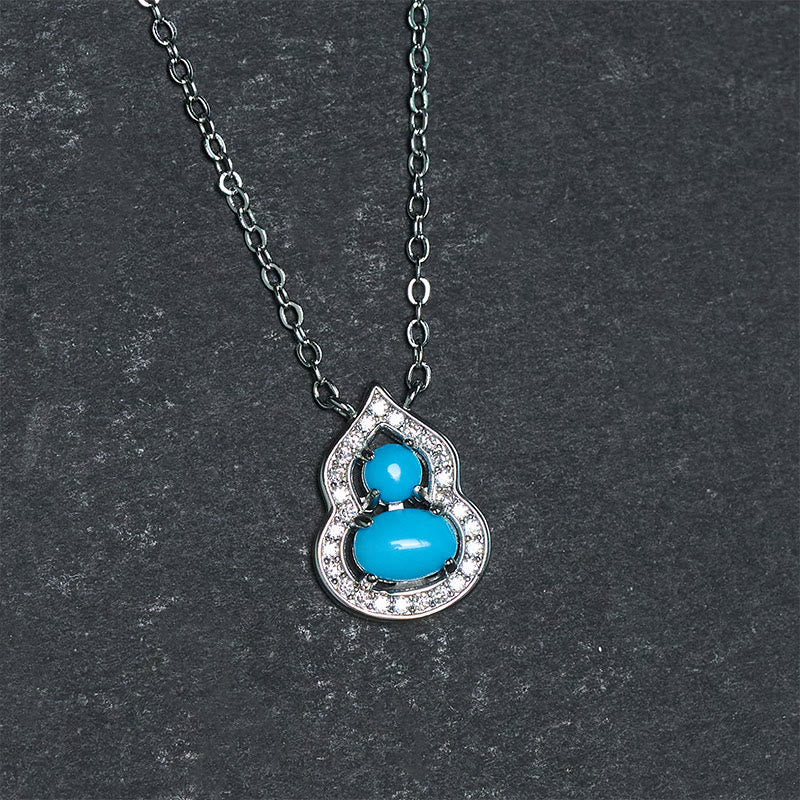 Nimara Ritual Natural Turquoise Gourd Wisdom Necklace