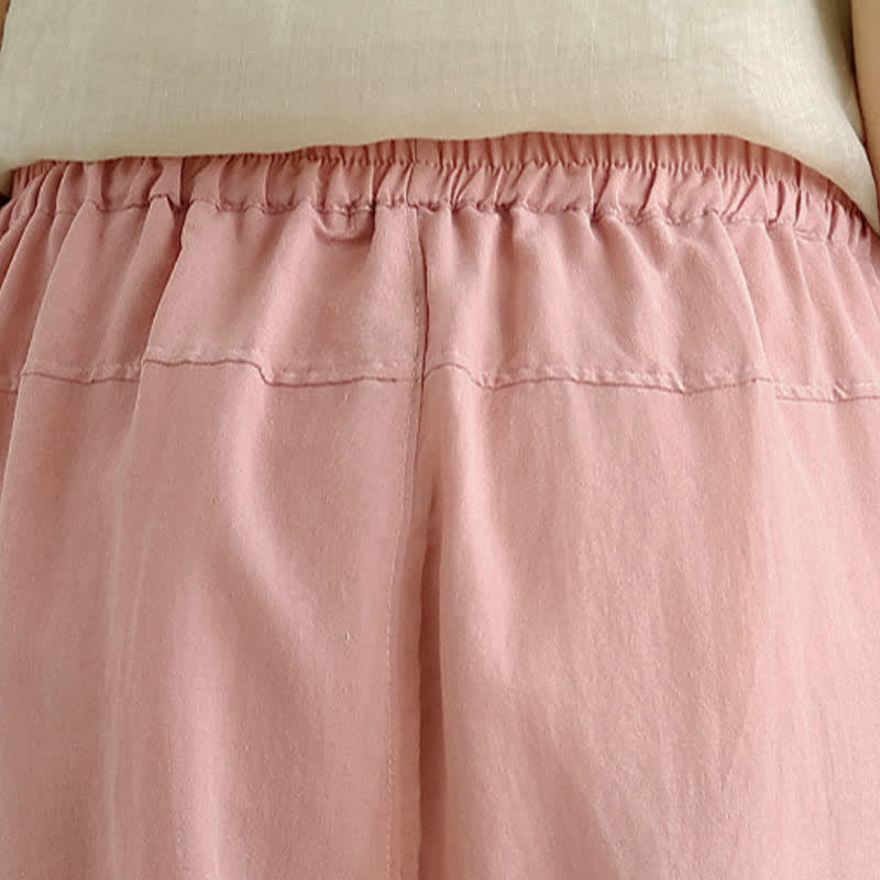Nimara Ritual Summer Casual Solid Women's Tapered Pants With Pockets