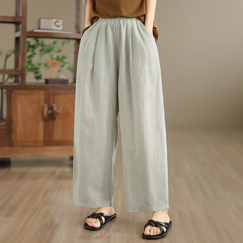 Nimara Ritual Summer Minimalist Pleated Solid Women's Harem Pants With Pockets