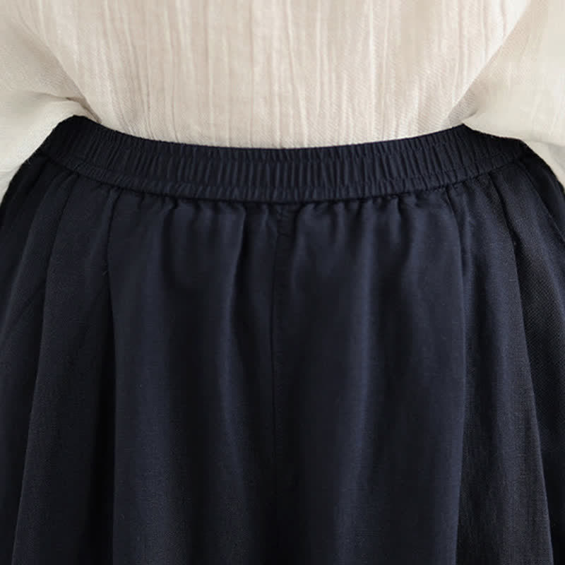 Nimara Ritual Summer Minimalist Pleated Solid Women's Harem Pants With Pockets
