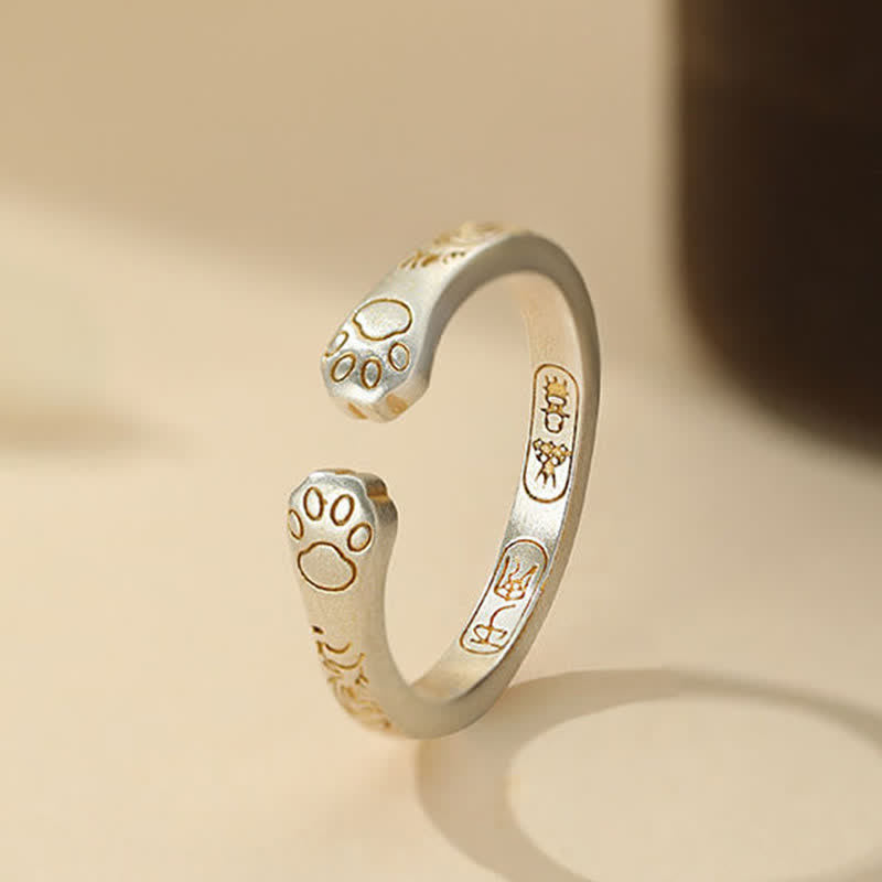 Nimara Ritual 999 Sterling Silver Cat Paw Balance Ring