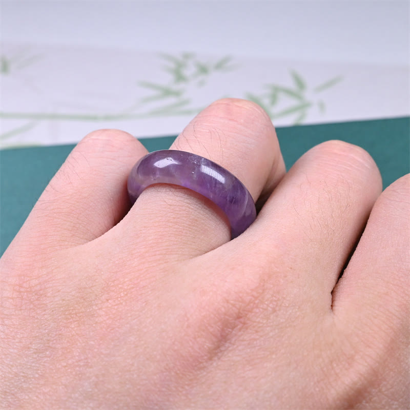 Nimara Ritual Natural Amethyst Spiritual Awareness Ring