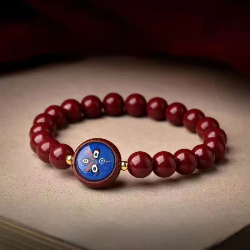 Nimara Ritual Natural Cinnabar Five Directions Gods Of Wealth Blessing Bracelet