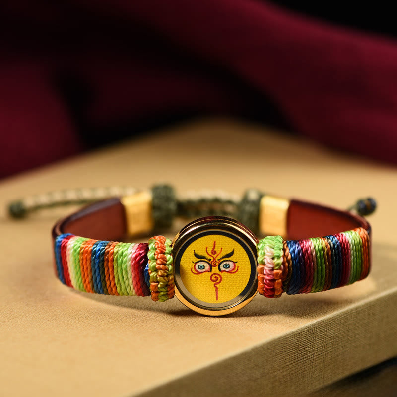 Nimara Ritual Tibetan Five Directions Gods Of Wealth Buddha Eye Blessing Bracelet