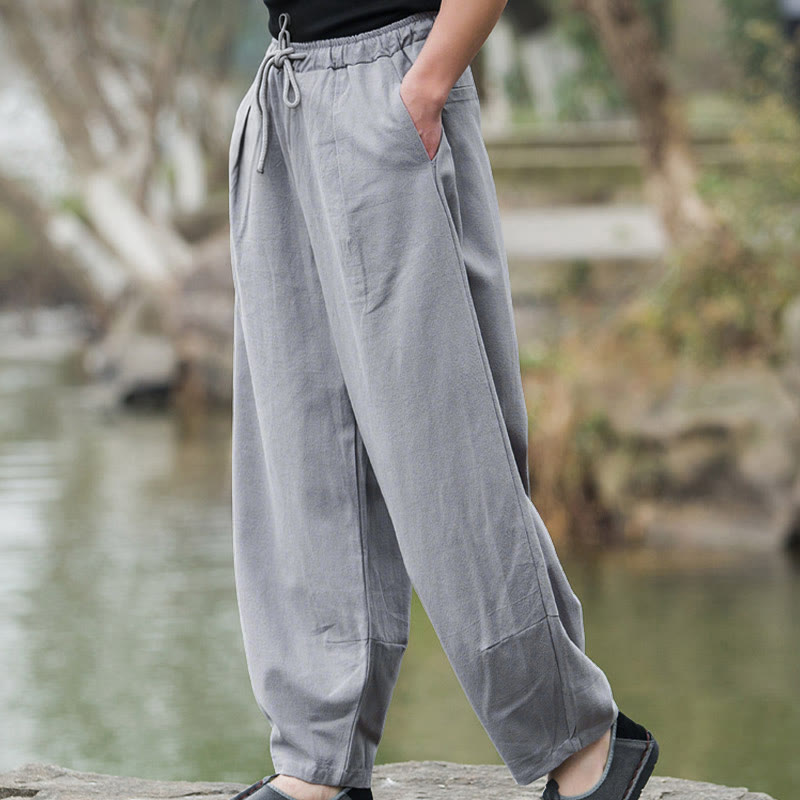Nimara Ritual Plain Casual Bloomer Men's Pants With Pockets