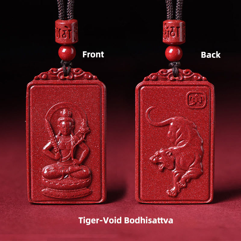 Nimara Ritual The Chinese Zodiac Natal Buddha Cinnabar Blessing Necklace Pendant