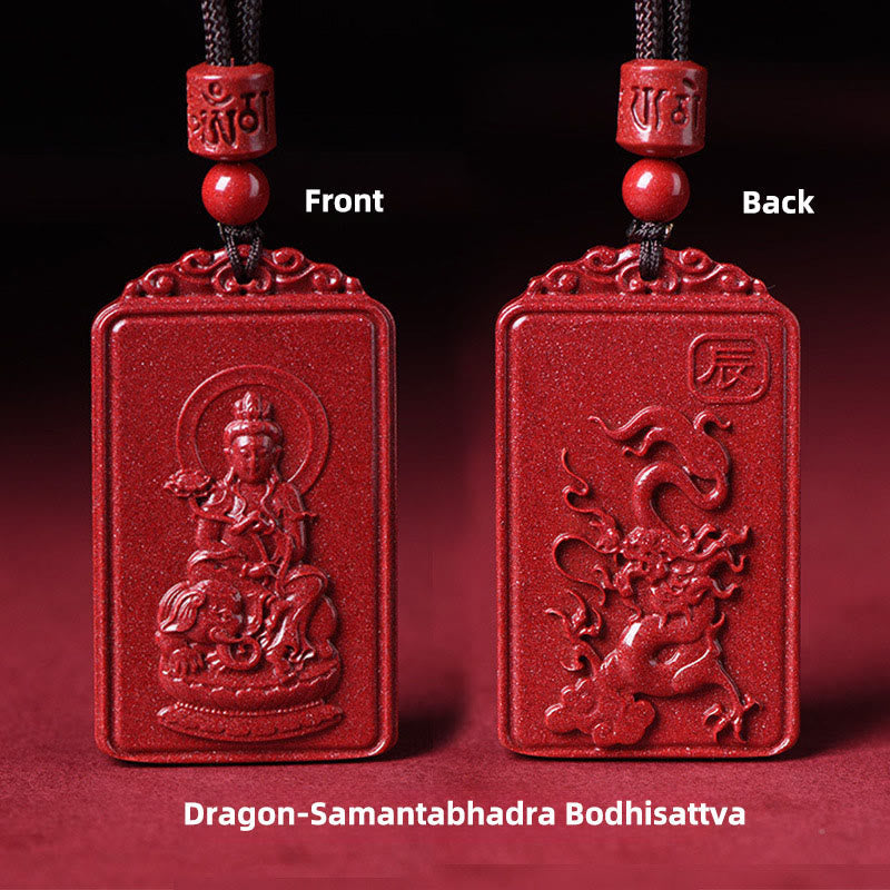 Nimara Ritual The Chinese Zodiac Natal Buddha Cinnabar Blessing Necklace Pendant