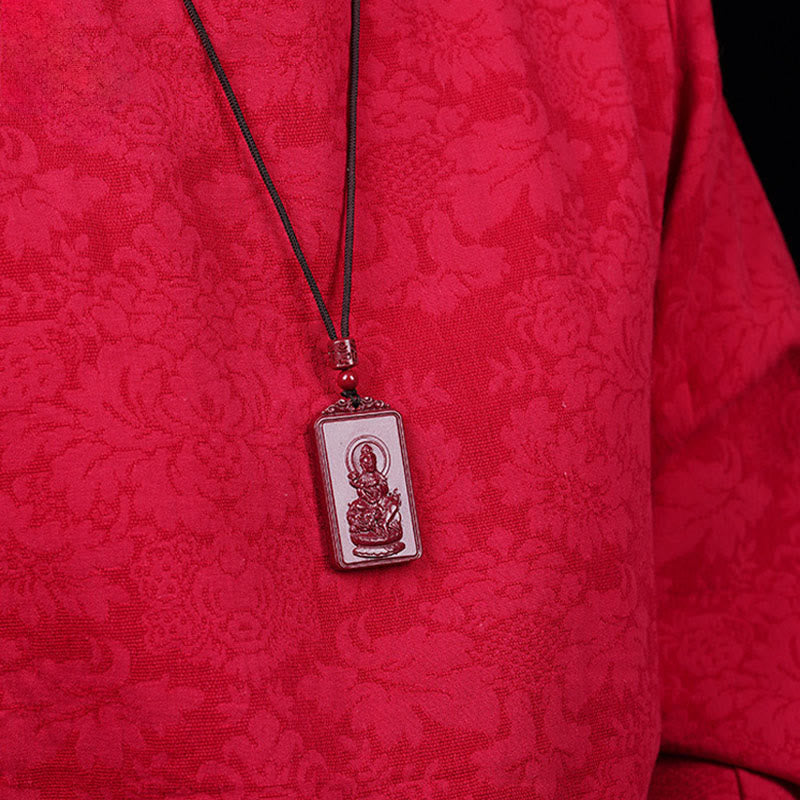 Nimara Ritual The Chinese Zodiac Natal Buddha Cinnabar Blessing Necklace Pendant
