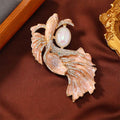 Luck and Wealth Glazed Koi Fish Pearl Brooch