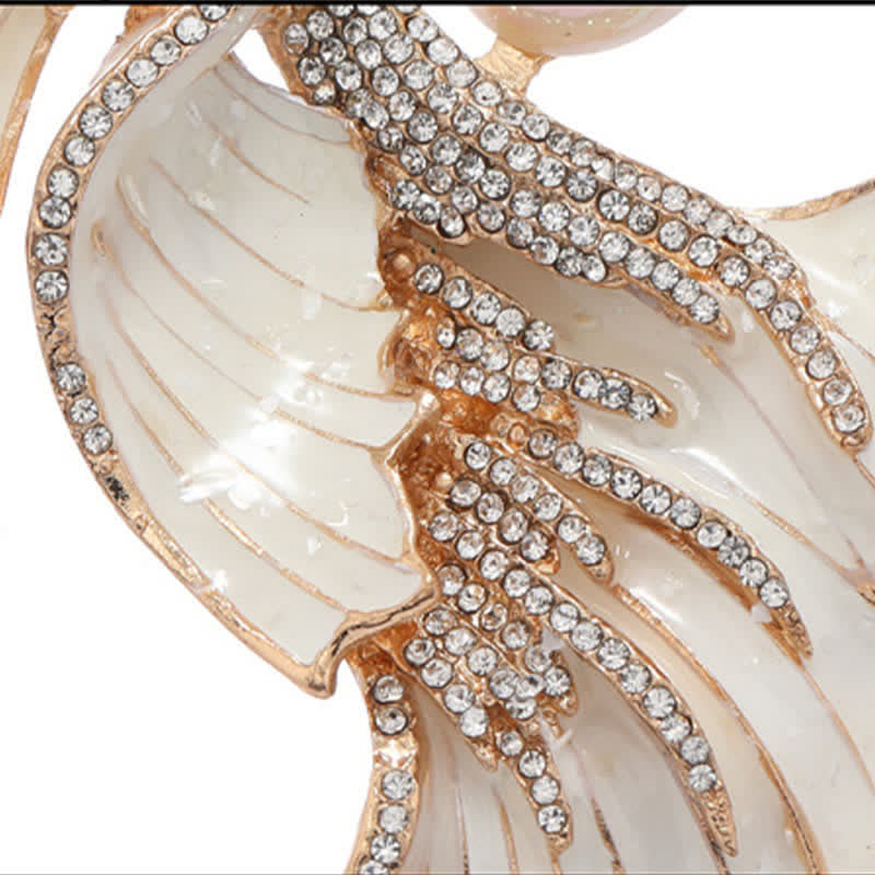 Luck and Wealth Glazed Koi Fish Pearl Brooch