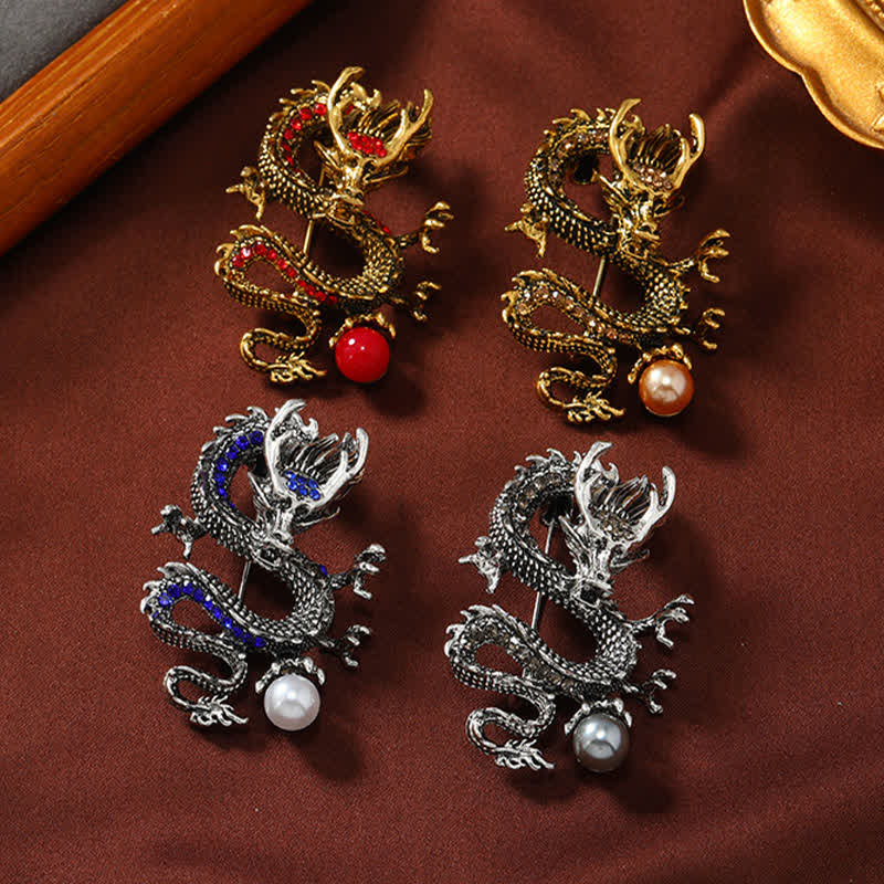 Nimara Ritual Domineering Dragon Pearl Strength Brooch