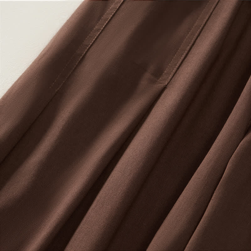 Nimara Ritual Spring Casual Elastic Waist Pleated Solid Women's Harem Pants With Pockets