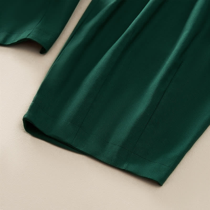 Nimara Ritual Spring Casual Elastic Waist Pleated Solid Women's Harem Pants With Pockets