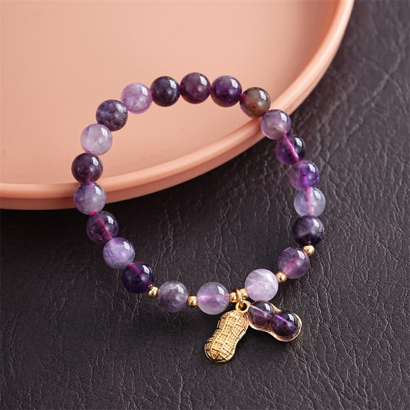 Nimara Ritual Natural Amethyst Peanut Good Things Happen Healing Bracelet