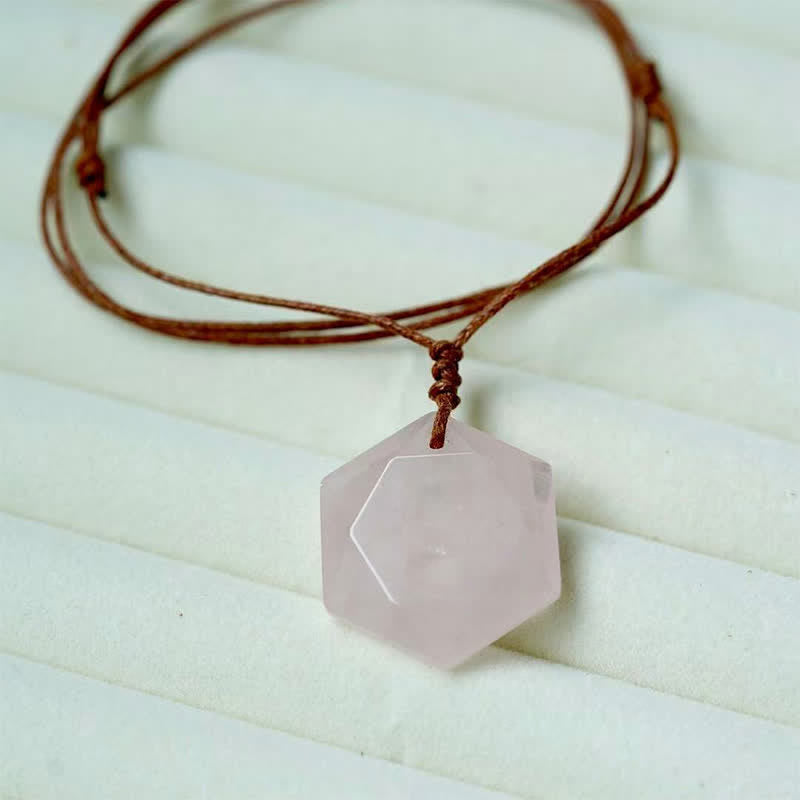 Nimara Ritual Star of David Carving Clear Quartz Indian Agate Amethyst Healing Necklace Pendant
