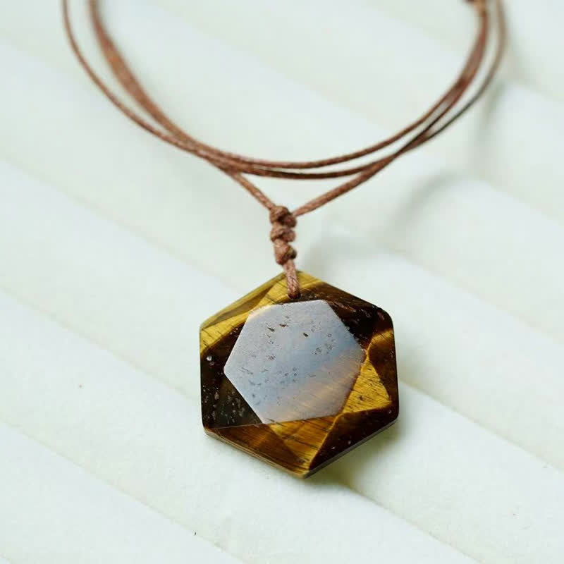 Nimara Ritual Star of David Carving Clear Quartz Indian Agate Amethyst Healing Necklace Pendant