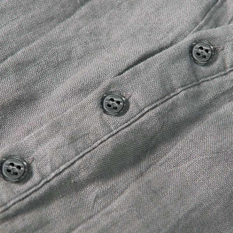 Nimara Ritual Summer Half Buttons Rolled Sleeves Design Cotton Linen Men's Short Sleeve Shirt