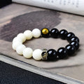 Peace Strength Black Obsidian Bodhi Seed Yin Yang Nine-Character Mantra Mountain Ghosts Spend Money Bracelet